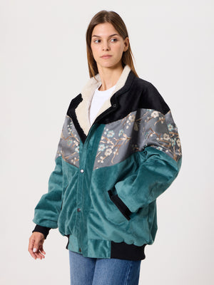 Inca Black & Cyan Vintage Jacket XXL