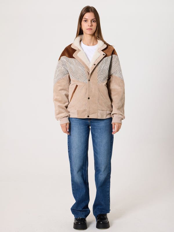 Inca Coffee Brown & Cream Vintage Jacket M