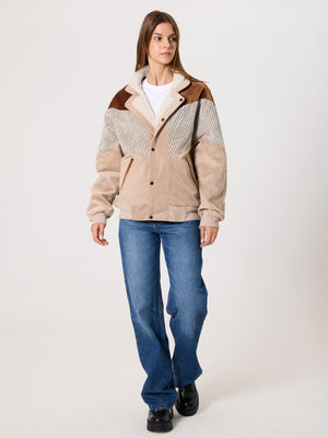 Inca Coffee Brown & Cream Vintage Jacket M