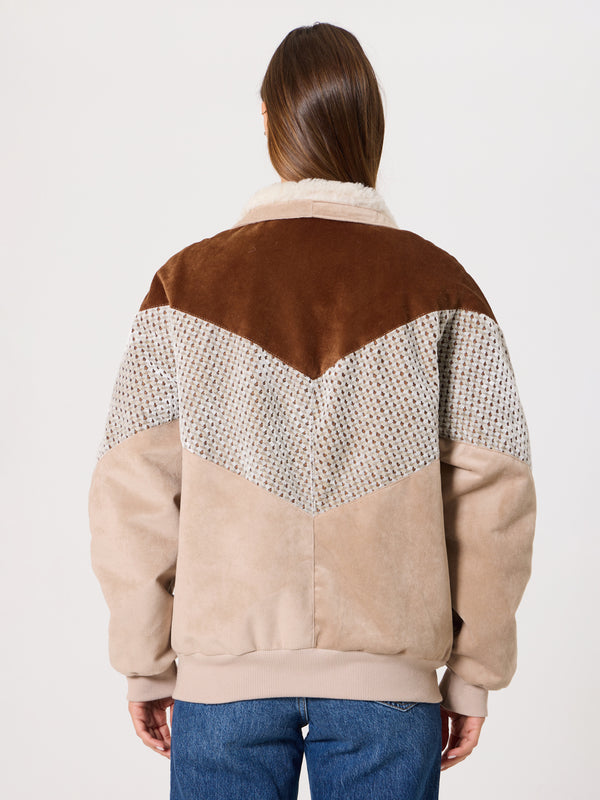 Inca Coffee Brown & Cream Vintage Jacket M