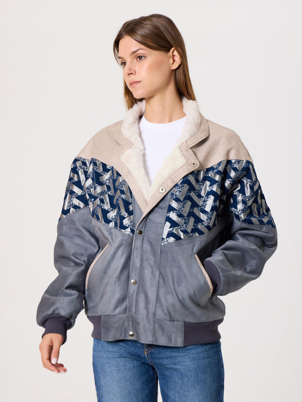 Inca Cream & Grey Vintage Jacket M