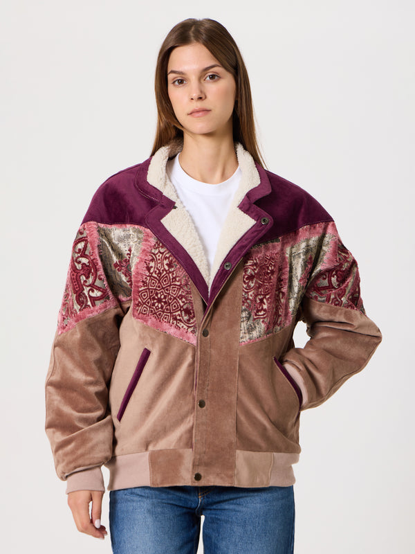 Inca Burgundy & Peach Vintage Jacket M