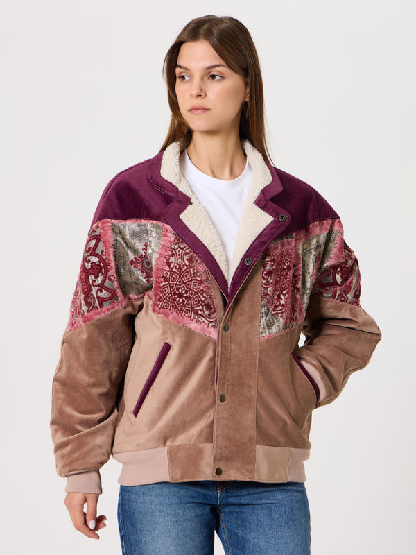 Inca Burgundy & Peach Vintage Jacket M