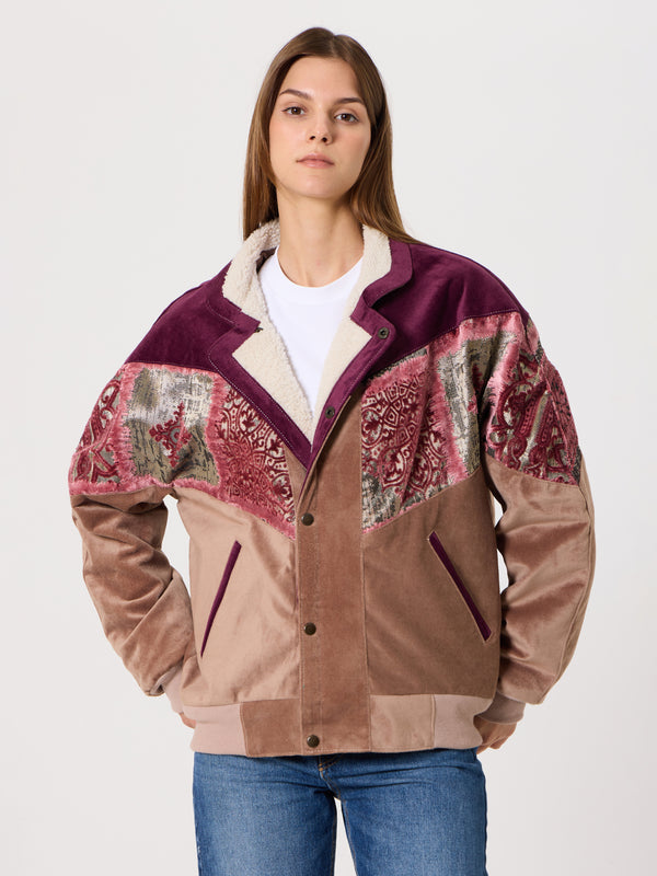 Inca Burgundy & Peach Vintage Jacket M