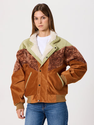 Inca Light Green & Camel Vintage Jacket M