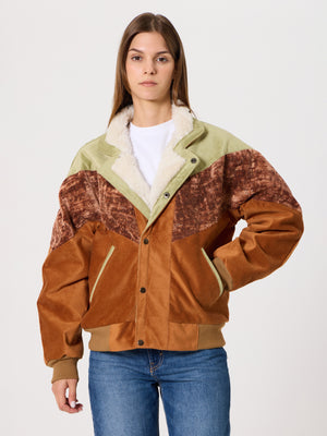 Inca Light Green & Camel Vintage Jacket M