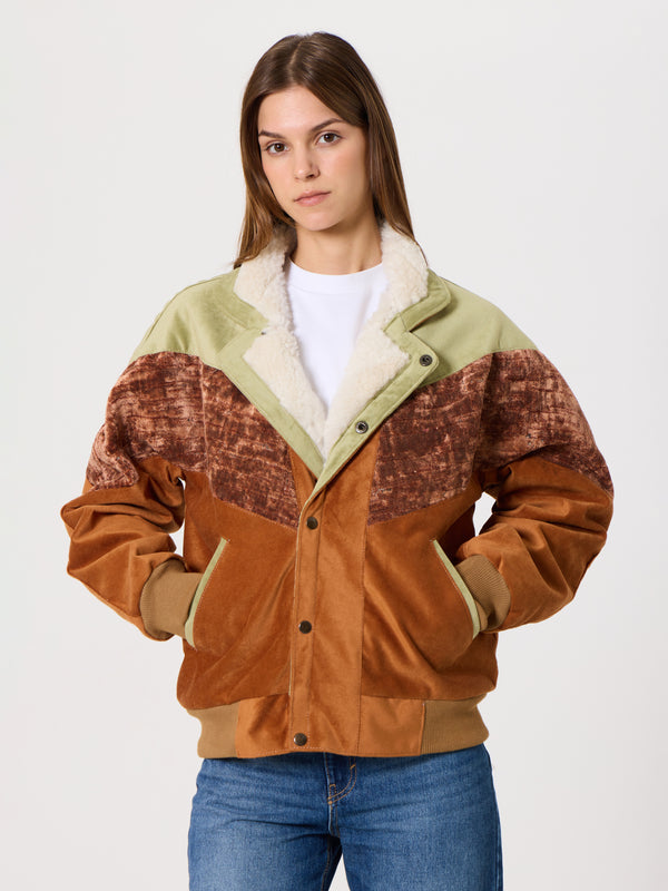 Inca Light Green & Camel Vintage Jacket M