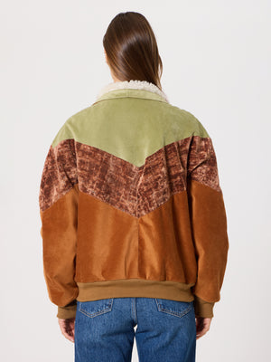 Inca Light Green & Camel Vintage Jacket M