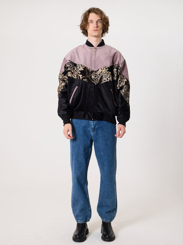 Bomber Pink & Black Vintage Jacket XL