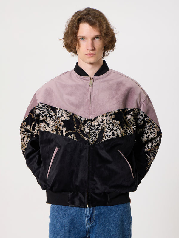Bomber Pink & Black Vintage Jacket XL