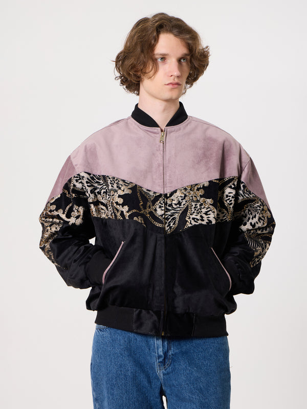 Bomber Pink & Black Vintage Jacket XL