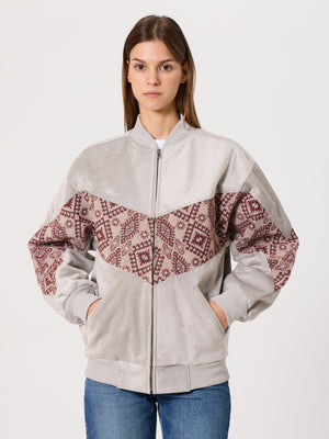 Bomber Light Grey Vintage Jacket XS