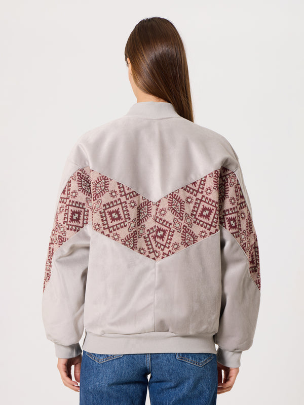 Bomber Light Grey Vintage Jacket XS