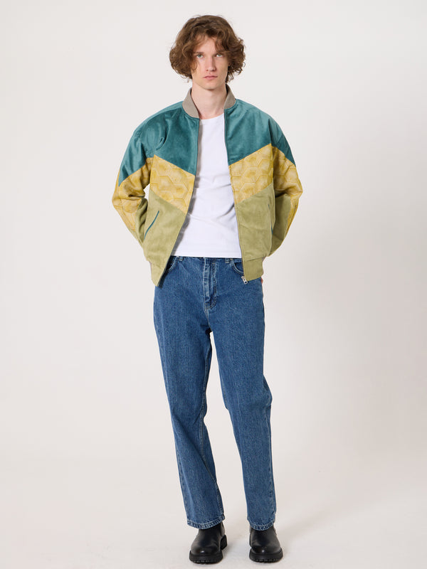 Bomber Mint & Light Green Vintage Jacket M