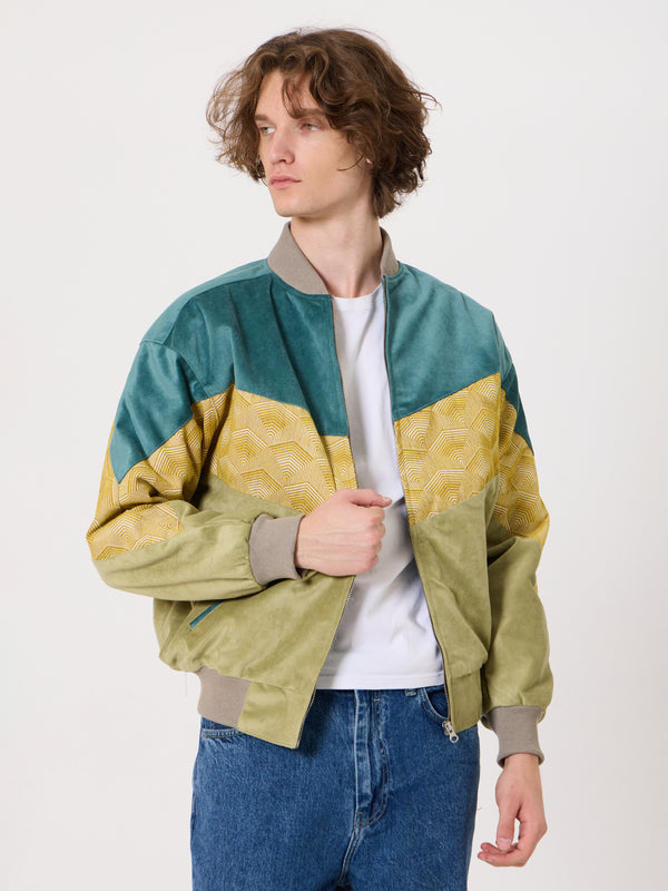Bomber Mint & Light Green Vintage Jacket M