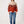 Bomber Soft Cream & Brick Orange Vintage Jacket S