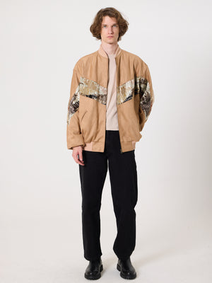 Bomber Cream Vintage Jacket XXXL