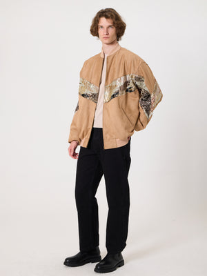 Bomber Cream Vintage Jacket XXXL