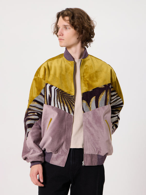 Bomber Mustard & Soft Pink Vintage Jacket XXL