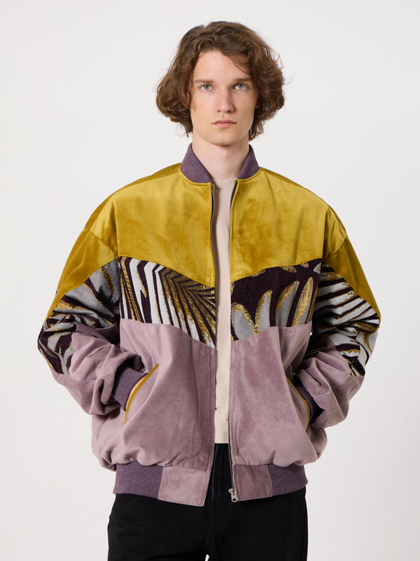 Bomber Mustard & Soft Pink Vintage Jacket XXL