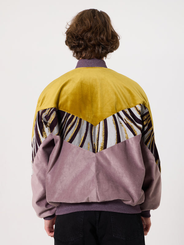 Bomber Mustard & Soft Pink Vintage Jacket XXL