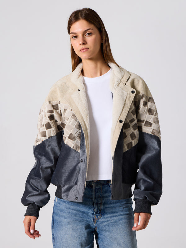 Inca White & Anthracite Vintage Jacket S