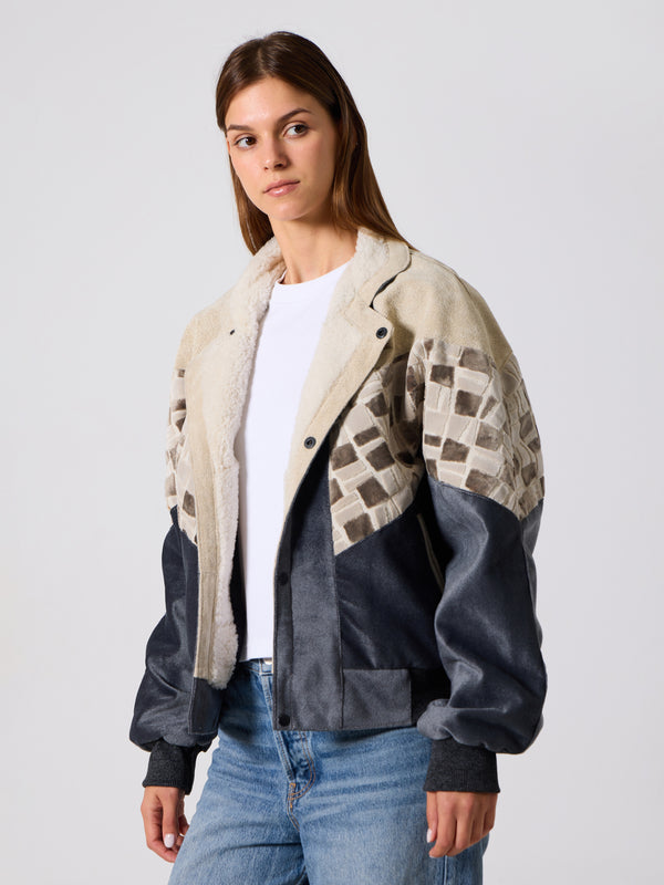 Inca White & Anthracite Vintage Jacket S