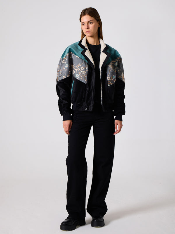 Inca Cyan & Black Vintage Jacket S