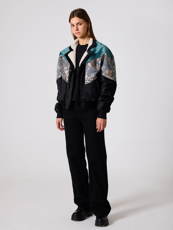 Inca Cyan & Black Vintage Jacket S