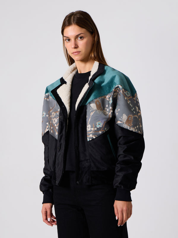 Inca Cyan & Black Vintage Jacket S