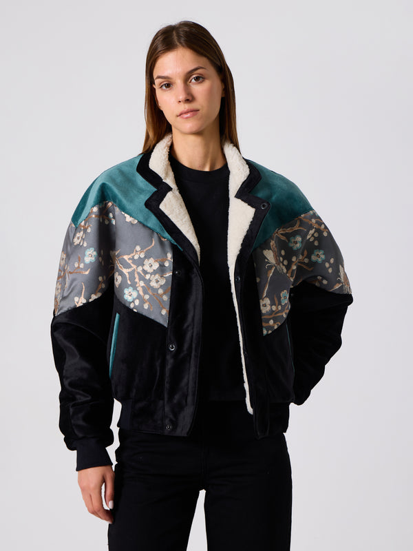 Inca Cyan & Black Vintage Jacket S