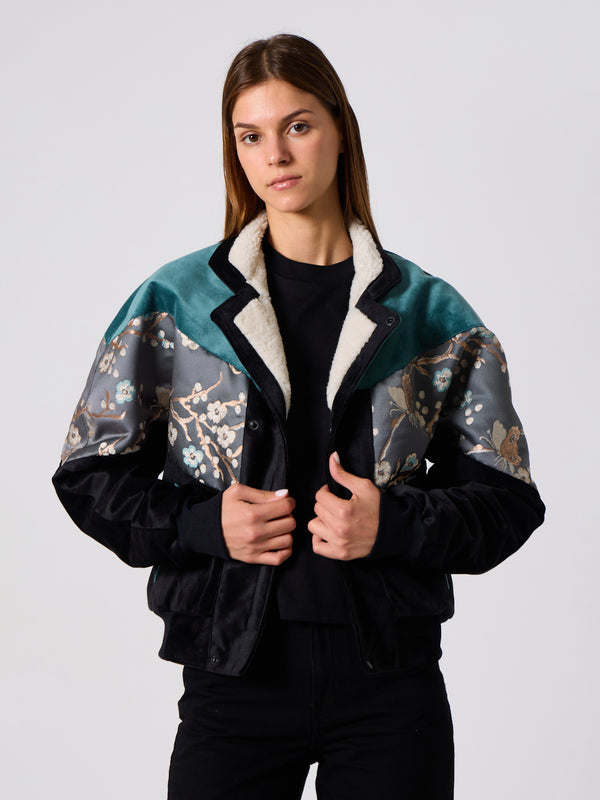 Inca Cyan & Black Vintage Jacket S