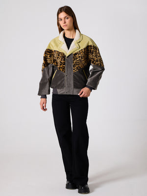 Inca Light Green & Anthracite Vintage Jacket L