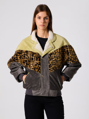 Inca Light Green & Anthracite Vintage Jacket L