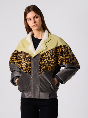 Inca Light Green & Anthracite Vintage Jacket L