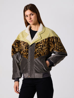 Inca Light Green & Anthracite Vintage Jacket L