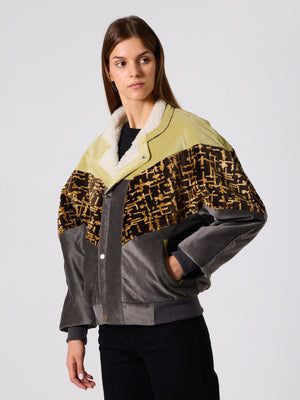 Inca Light Green & Anthracite Vintage Jacket L