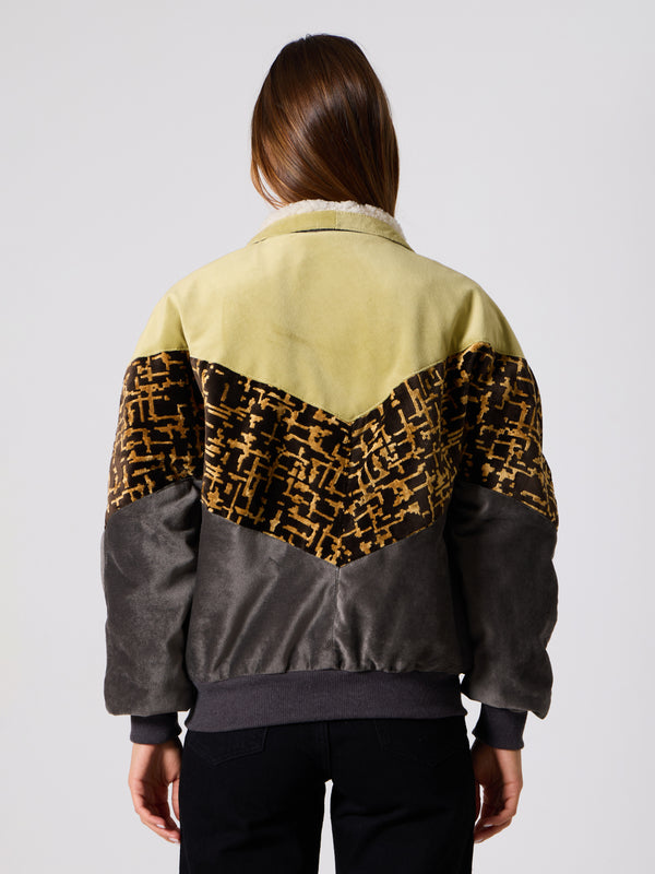 Inca Light Green & Anthracite Vintage Jacket L