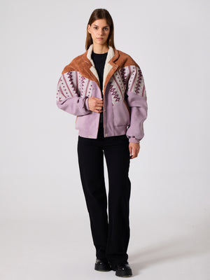 Inca Brown & Lilac Vintage Jacket S