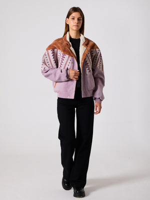 Inca Brown & Lilac Vintage Jacket S
