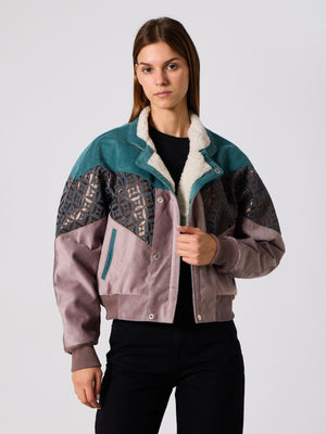 Inca Cyan & Pink Vintage Jacket XS