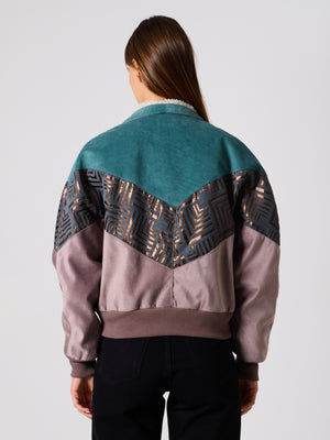 Inca Cyan & Pink Vintage Jacket XS
