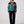 Inca Black & Cyan Vintage Jacket XS