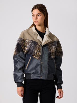 Inca Beige & Anthracite Vintage Jacket XS