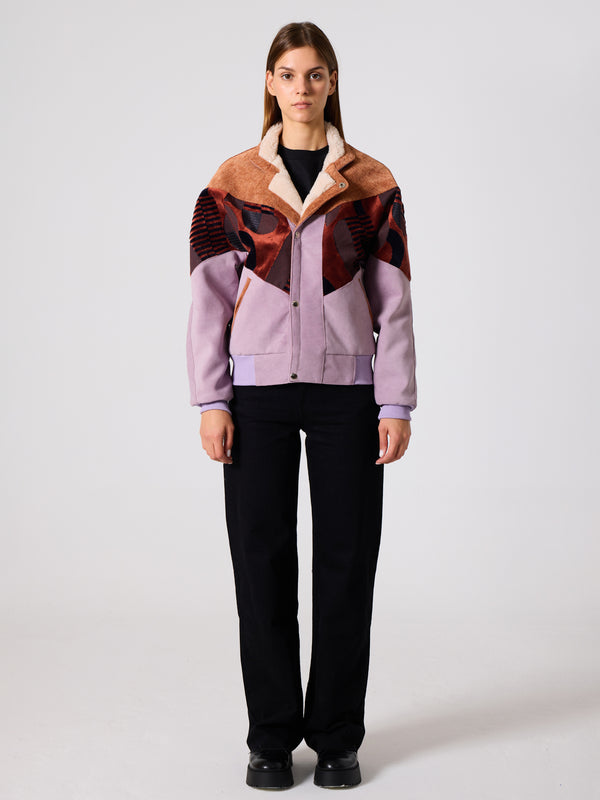 Inca Brick Orange & Lilac Vintage Jacket XS