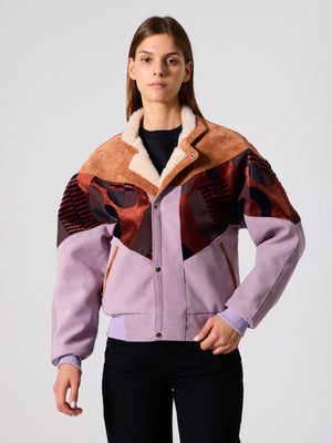 Inca Brick Orange & Lilac Vintage Jacket XS