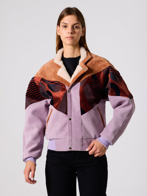 Inca Brick Orange & Lilac Vintage Jacket XS