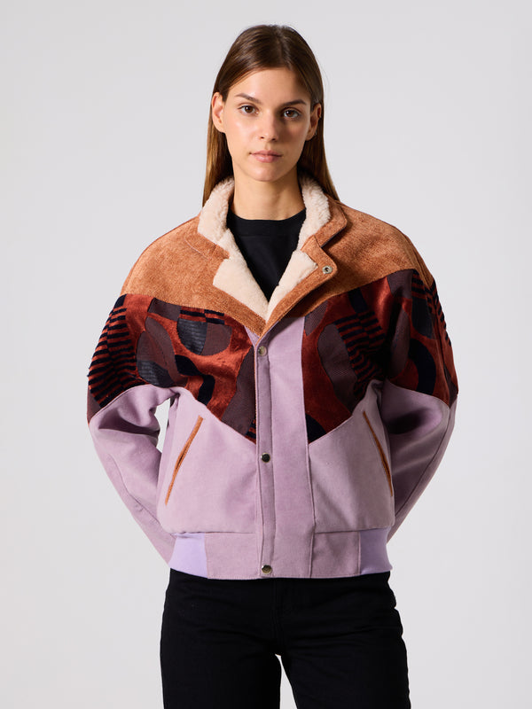 Inca Brick Orange & Lilac Vintage Jacket XS