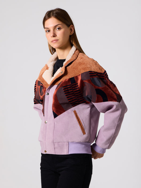 Inca Brick Orange & Lilac Vintage Jacket XS
