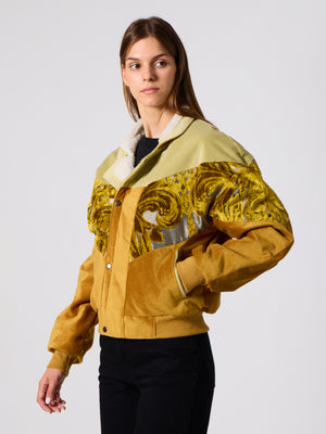 Inca Light Green & Mustard Vintage Jacket M